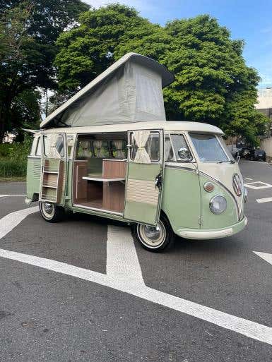 T1 split window bus camper van 1975
